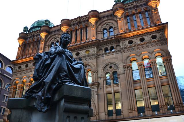 The Queen Victoria Building (the QVB) is an excellent example of British colonial influence on Australian architecture