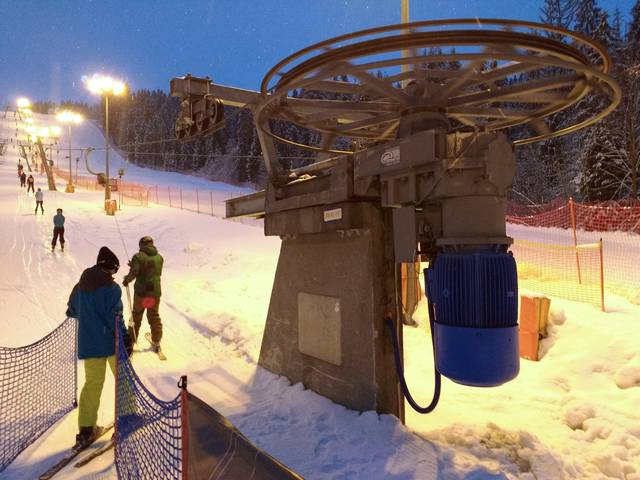 Night skiing at nearby ski station of Kotelnica Białczańska (Białka Tatrzańska)