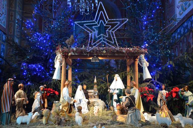 Visit Polish churches during Christmastime to experience elaborate nativity scenes