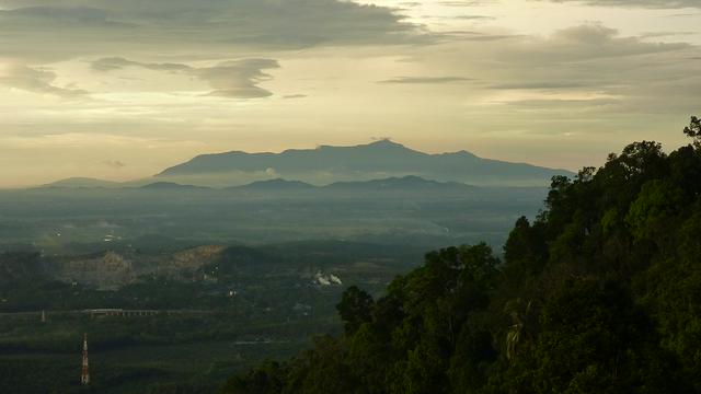 A view of Gunung Jerai at dusk