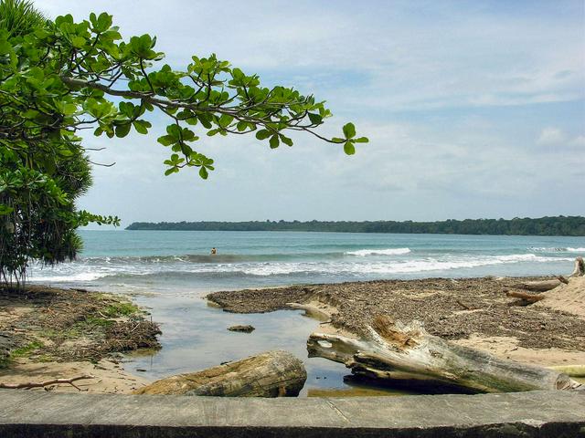 Playa Blanco, located within Cahuita National Park