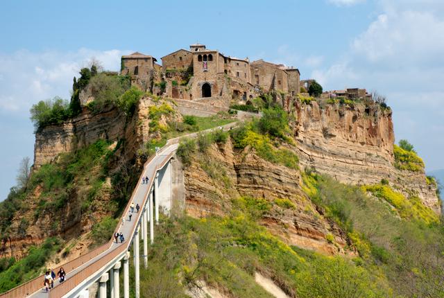 Civita and the walkway to reach it