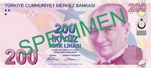 200 TL banknote