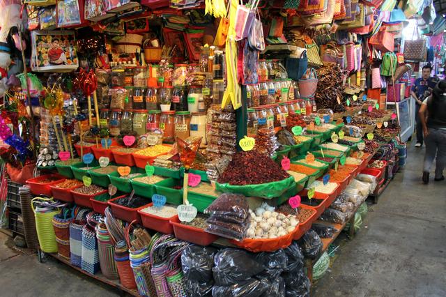 Spices for sale at a market in Oaxaca