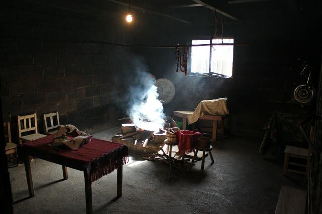 Traditional kitchen in Zinacantán