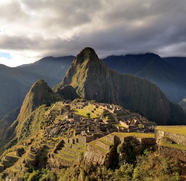 Look down on Machu Picchu