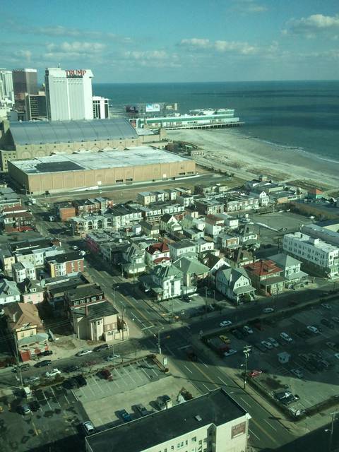 A view of the Atlantic City Boardwalk from the Tropicana Casino Hotel