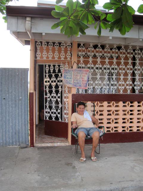 Local woman selling apretados out of her home