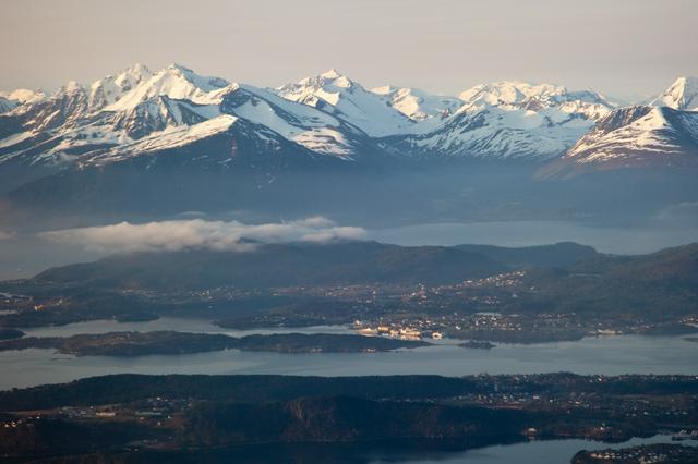 Ålesund suburbs and alpine hinterland