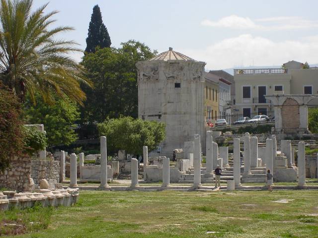 The Tower of the Winds and the ruins of the Roman Forum