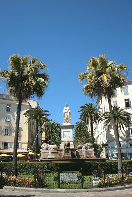 Marble statue of Napoléon Bonaparte in Ajaccio