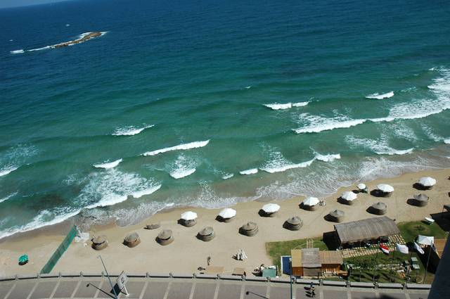 Beach off the western end of the Corniche