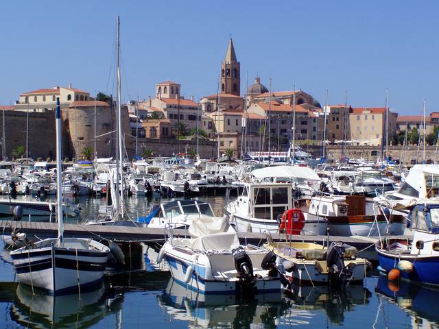 Old Town skyline and marina