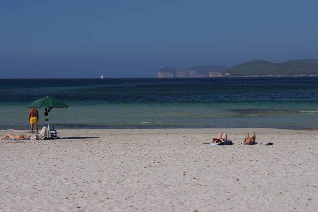 Alghero beach in September