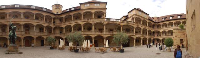 Panorama of the courtyard of Altes Schloss