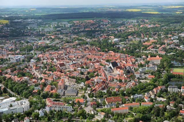 Round, medieval layout of the old town