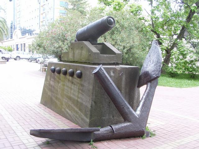 Anchor and Cannon monument in Sochi