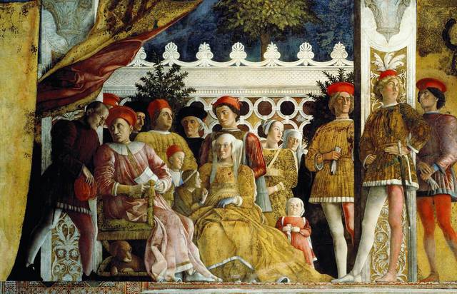 The court of Ludovico III Gonzaga, Andrea Mantegna, Camera degli Sposi, St. George castle, 1465-1474