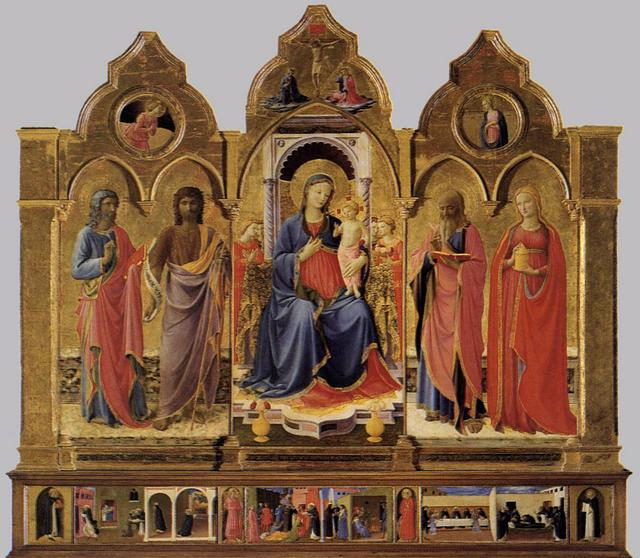 The Cortona Triptych by Fra Angelico, which is in the Diocesan Museum