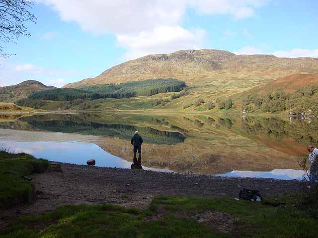 Angler on Loch Iubhair