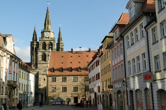 View of the old town and St Gumbertus church