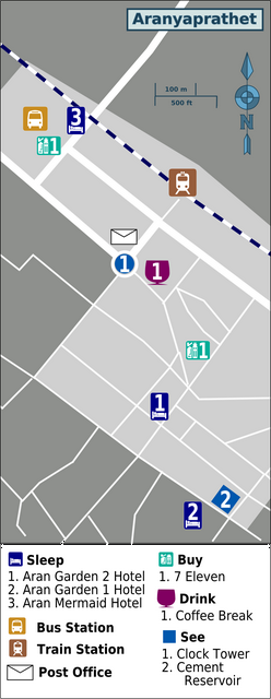 Central Aranyaprathet, border not shown