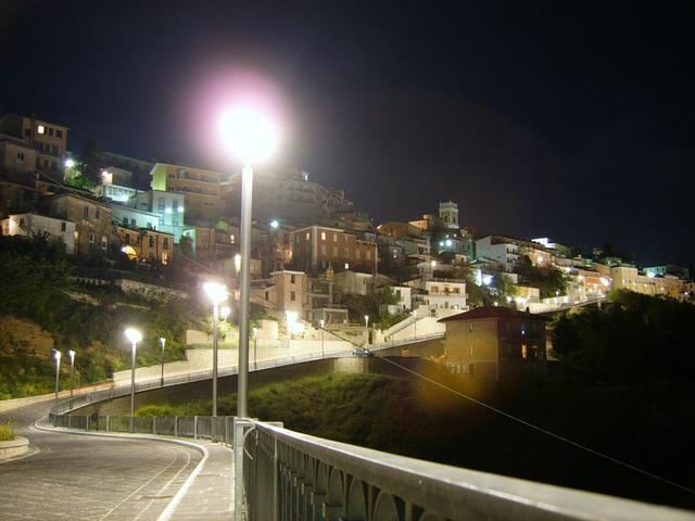 A night view of the town