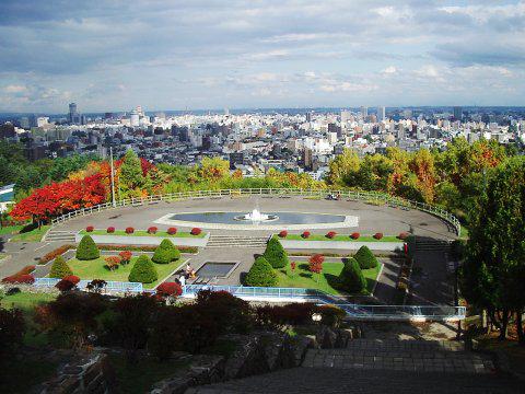 View from Asahiyama overlooking Sapporo city