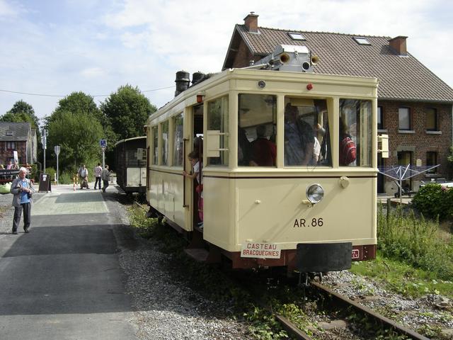 Historic tram at Biesme-sous-Thuin