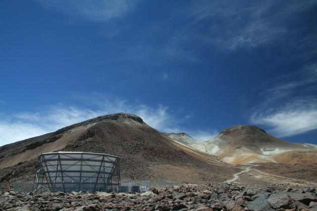 The Atacama Cosmology Telescope with Cerro Toco in the background