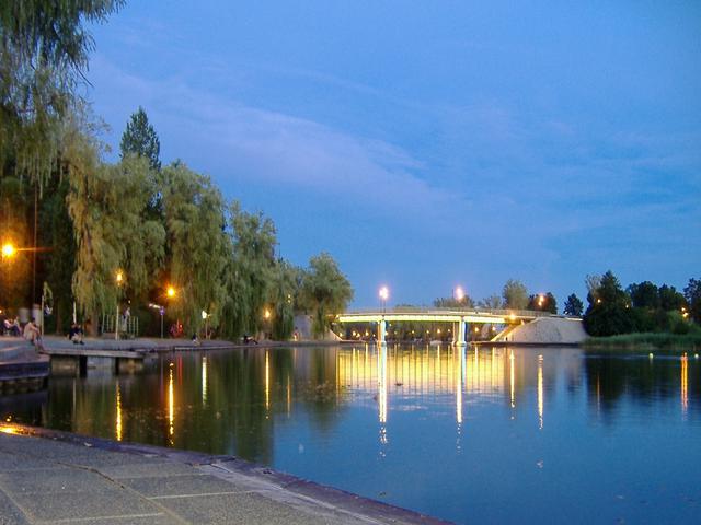 Boulevard in Augustów on the Augustów Canal