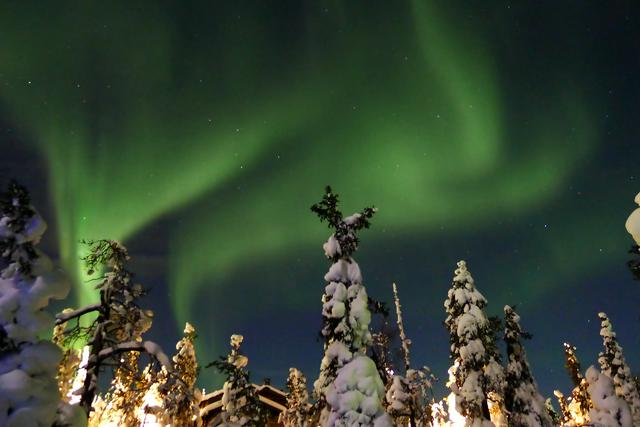 Northern lights in Ruka, Kuusamo.