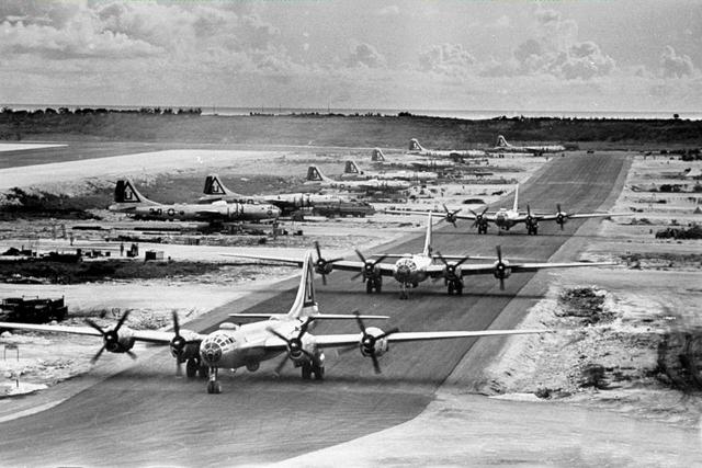 B-29s of the 462d Bomb Group West Field Tinian Mariana Islands 1945