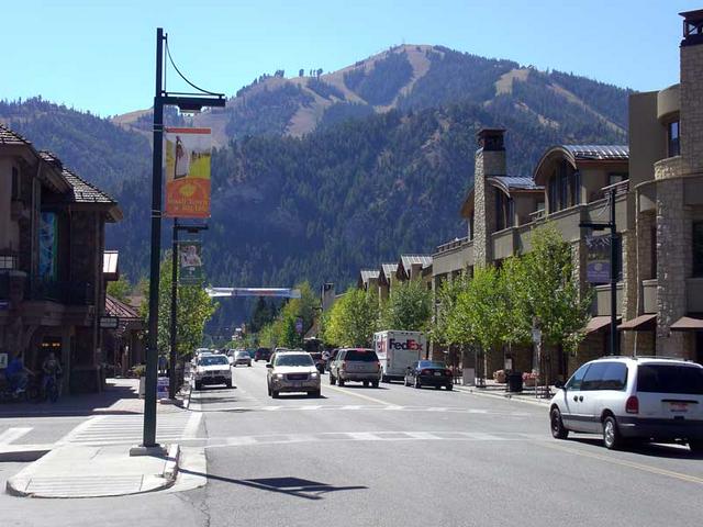 Bald Mountain ski area as seen from Ketchum Idaho