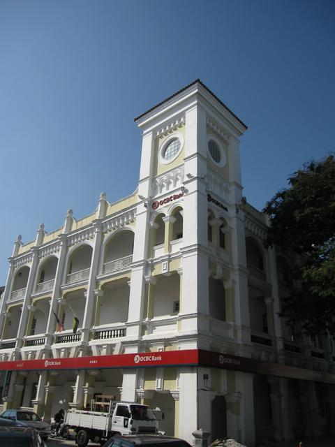 The old Straits Trading Building, which sold tin to Penang and Singapore, houses an OCBC bank