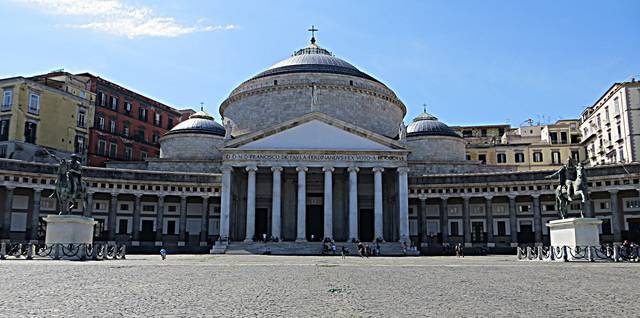 The church of San Francesco di Paola, in Piazza del Plebiscito