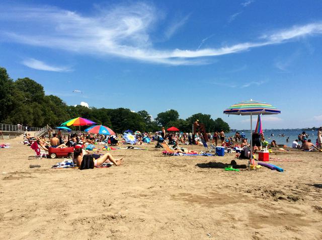 The beach at Beaver Island State Park.