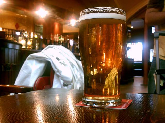 A pint of beer.