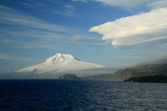 View of Jan Mayen showing Beerenberg Volcano