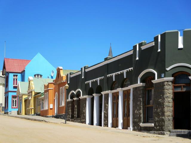 Berg Street, lined with buildings from the period of German rule