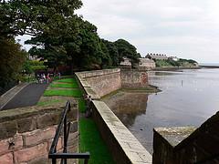 Berwick castle walls.