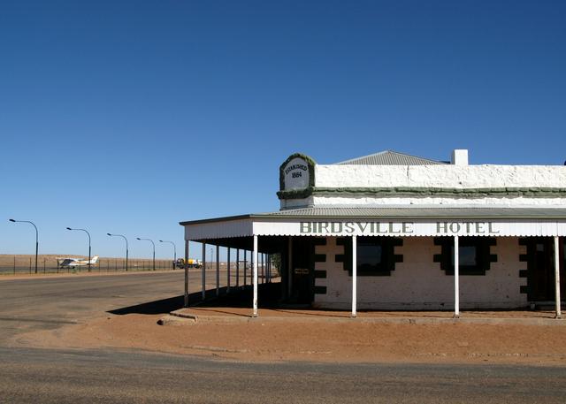 Birdsville Pub with the airport adjacent