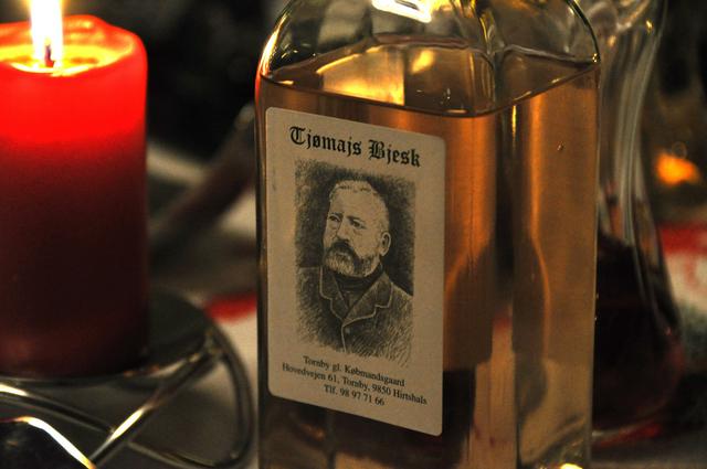 "Bjesk", an Aquavit specialty of North Jutland flavoured with a variety of local herbs.