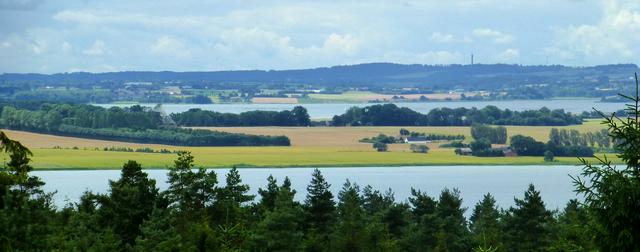 View across Horsens Fjord and Alrø from Sondrup Bakker.