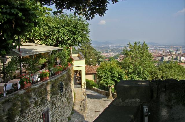 View over Bergamo from San Vigilio
