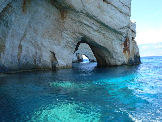 Blue caves at Cape Skinari