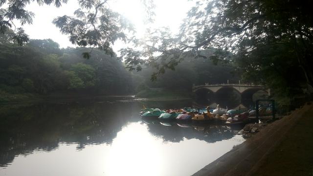 Lake for boating inside national park