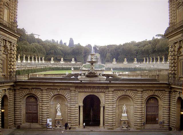 The Boboli Gardens seen from the Pitti Palace