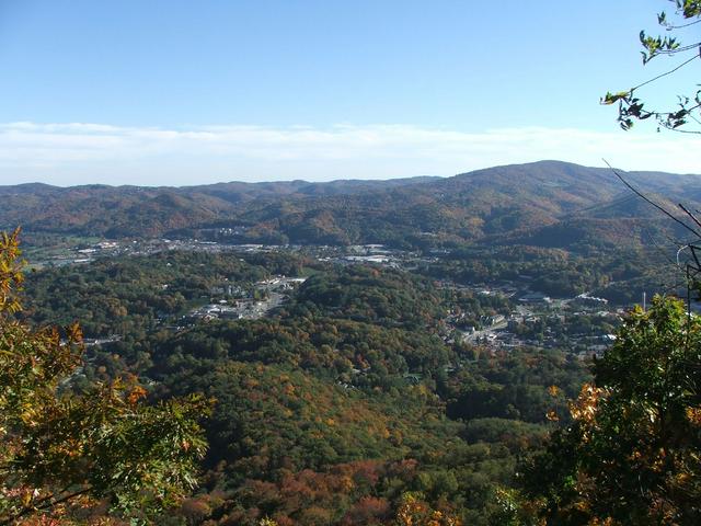 Aerial view of Downtown Boone.