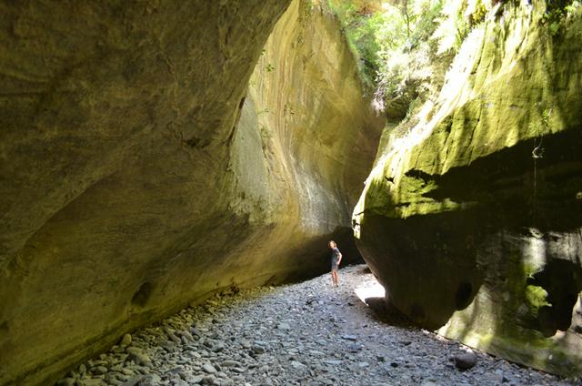 Spectacularly eroded walls of Boowinda Gorge.